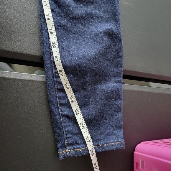 J. Crew Women's Toothpick Mid Rise Dark Wash Denim Blue Jeans Size 27 Casual - Picture 8 of 11